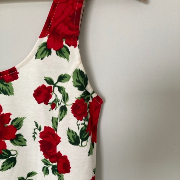 H&M Divided Rose Red and White Small US 6 Sized Skater Dress - Picture 6 of 14